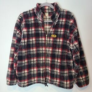 Outdoor Vintage Fleece Full Zip Cabin Jacket Womens Sz‎ 2X Plaid Heritage 90s